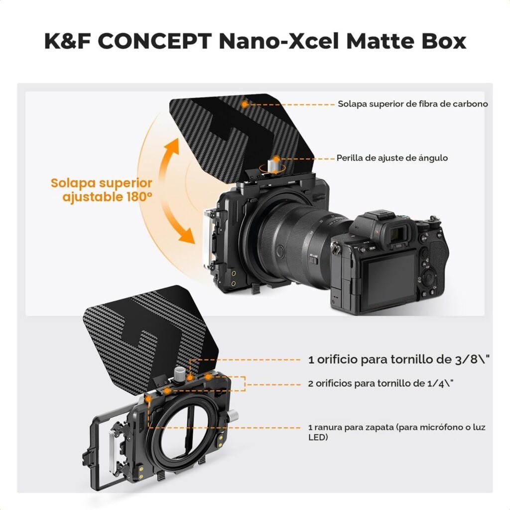 MATTE BOX K&F PARA FILTROS 4 × 5,65