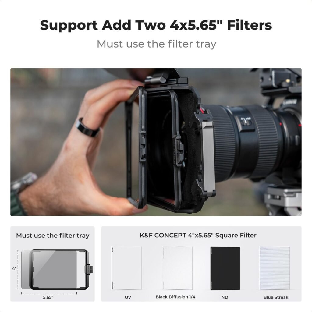 MATTE BOX K&F PARA FILTROS 4 × 5,65