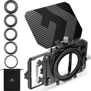 Matte box K&F: equipo y anillos adaptadores, sin cámara